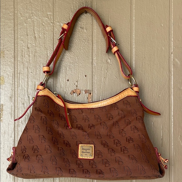 Dooney & Bourke Brown signature anniversary Shoulder Bag with Monogram